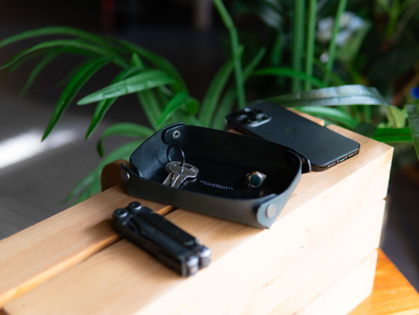 Leather Catch All EDC Valet Tray