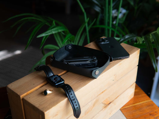 Leather Catch All EDC Valet Tray