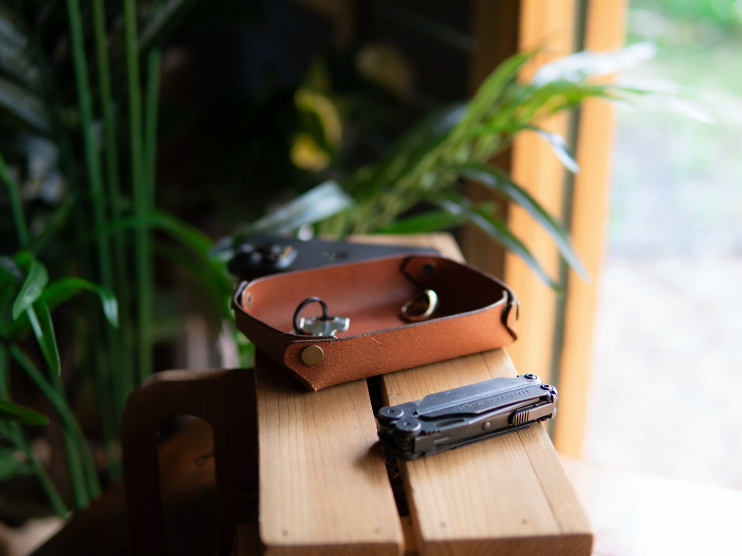 Leather Catch All EDC Valet Tray