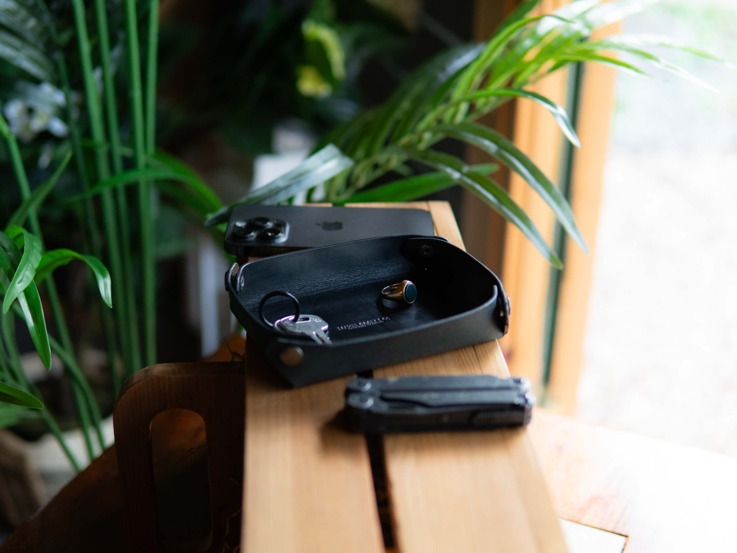 Leather Catch All EDC Valet Tray