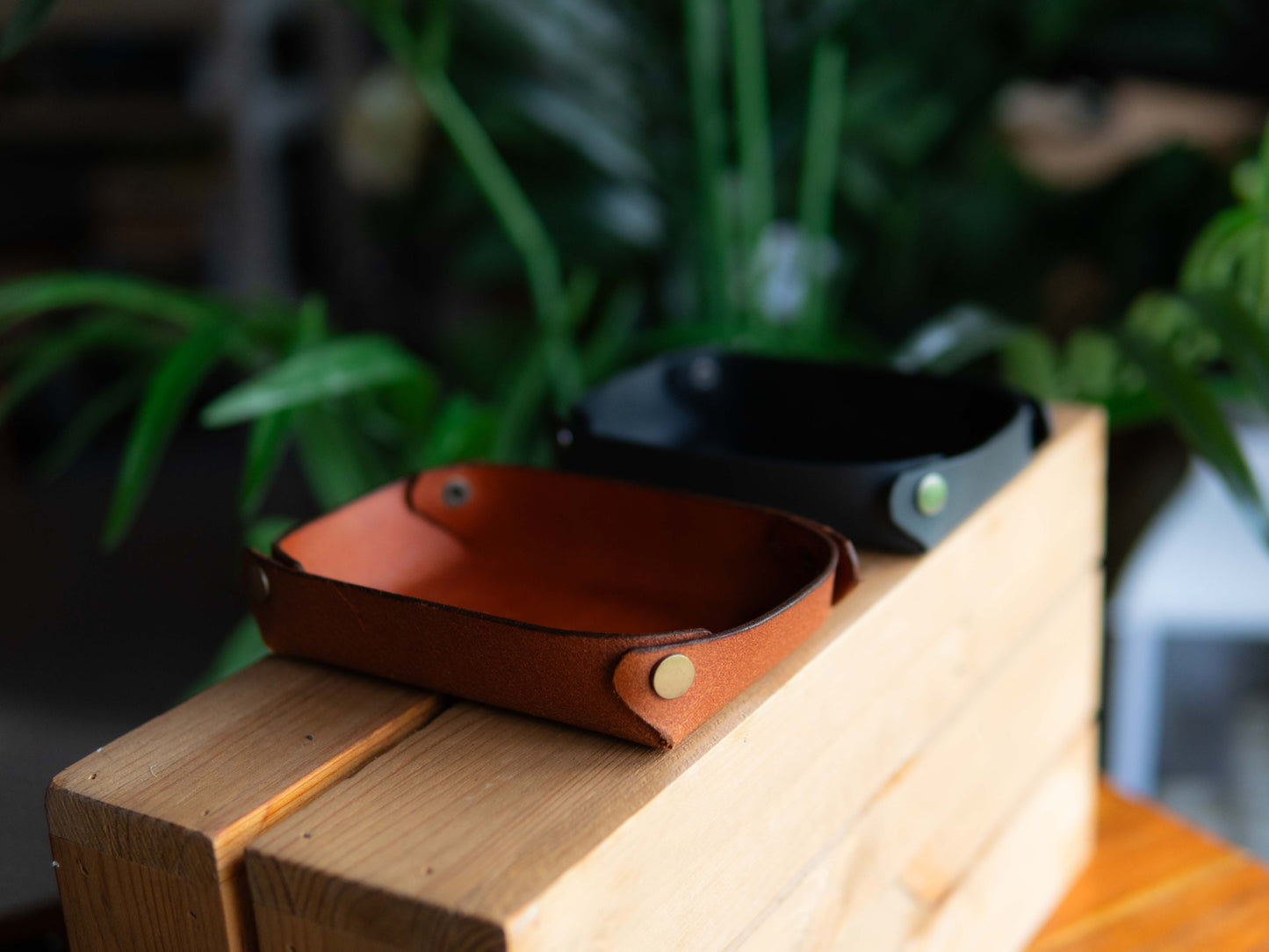 Leather Catch All EDC Valet Tray