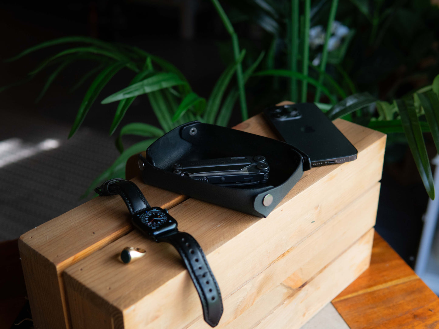 Leather Catch All EDC Valet Tray