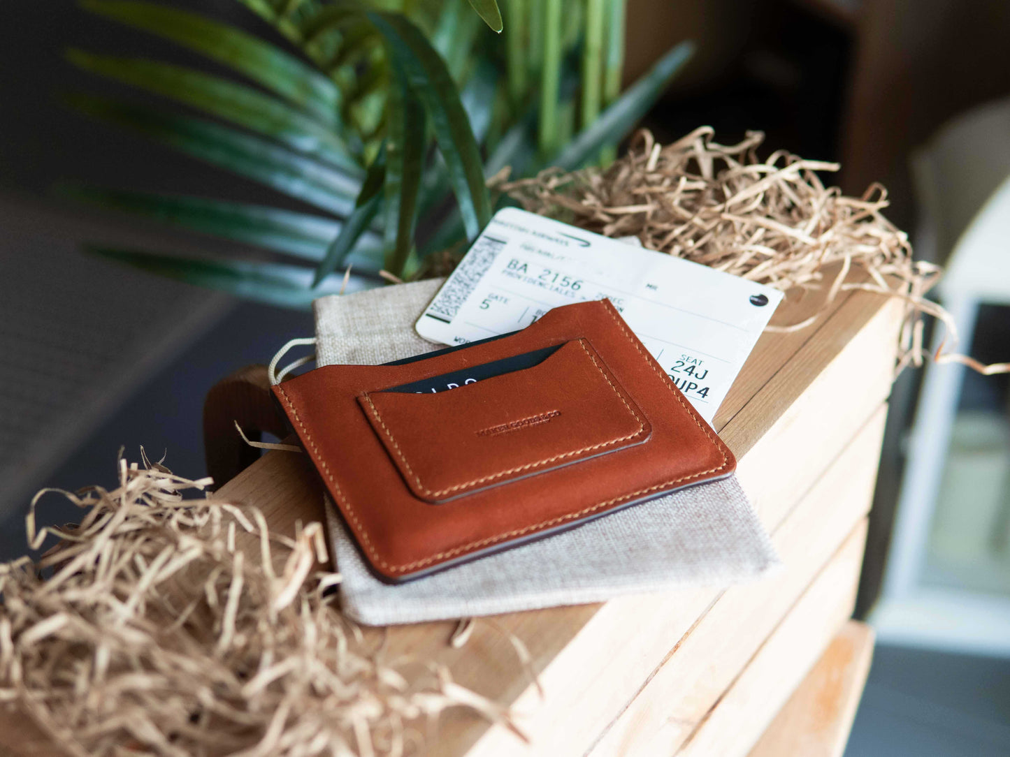 Handmade Leather Passport Cover - Slim Travel Wallet for Passport, Cards & Boarding Pass