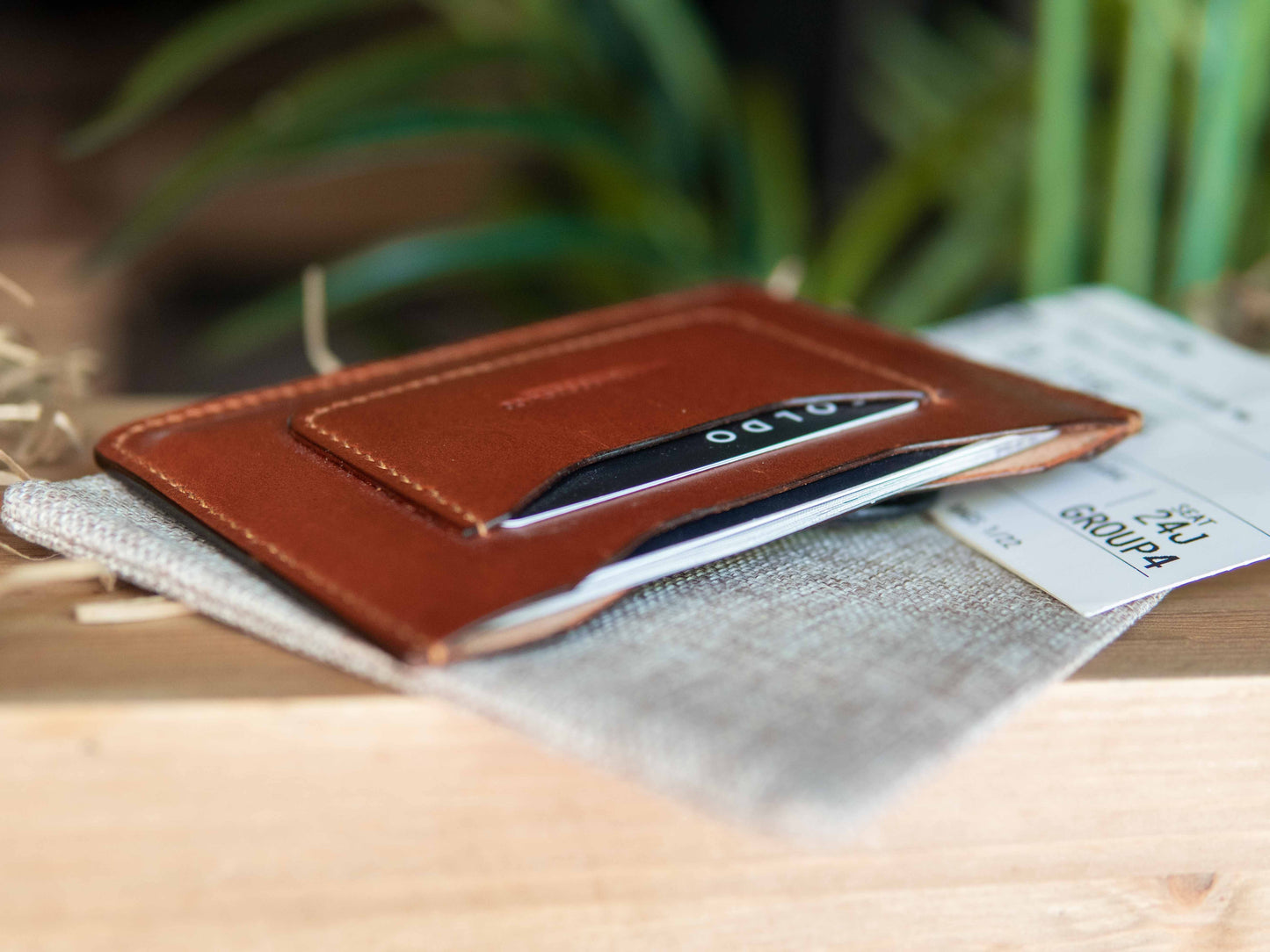 Handmade Leather Passport Cover - Slim Travel Wallet for Passport, Cards & Boarding Pass