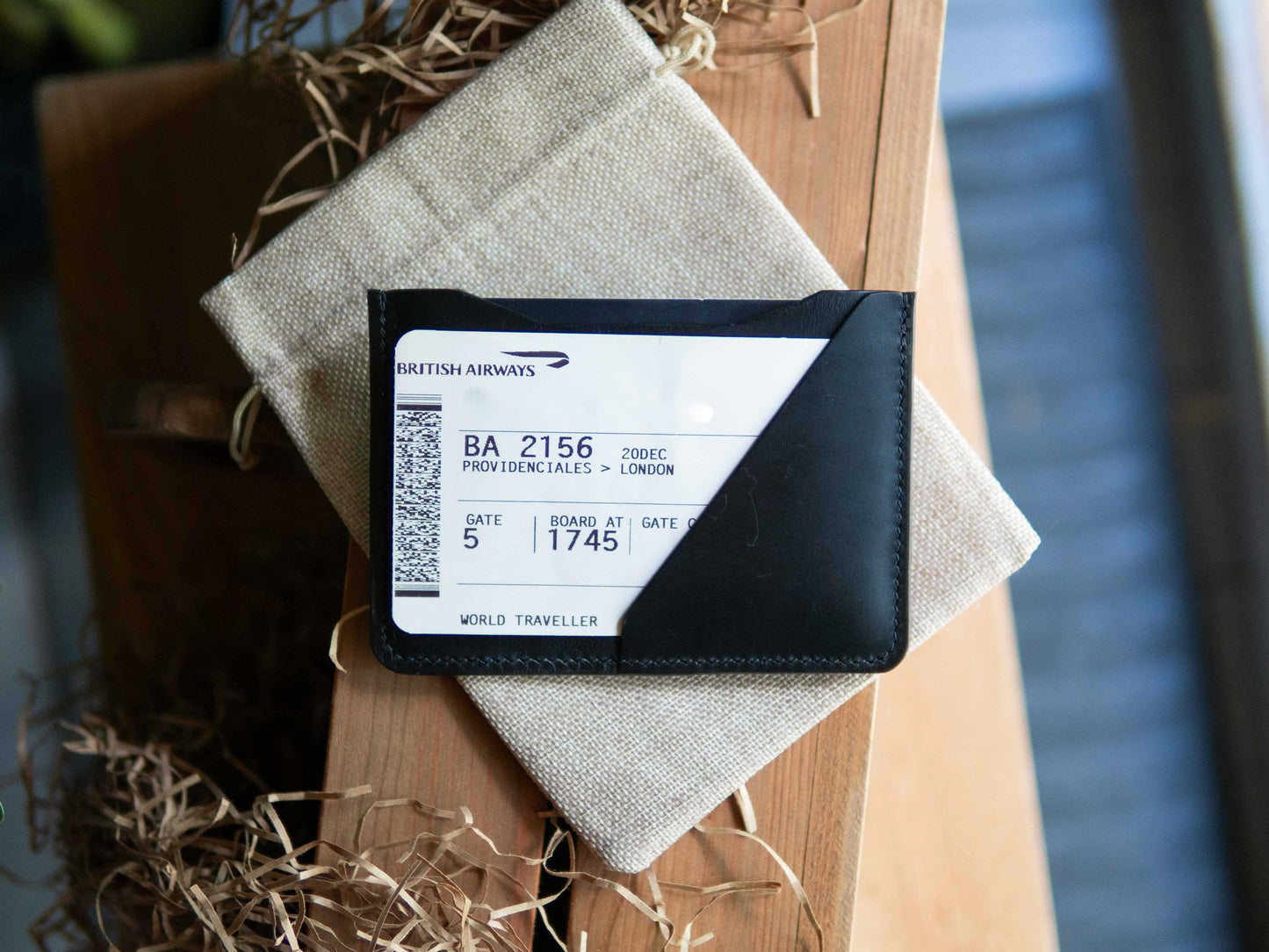 Handmade Leather Passport Cover - Slim Travel Wallet for Passport, Cards & Boarding Pass